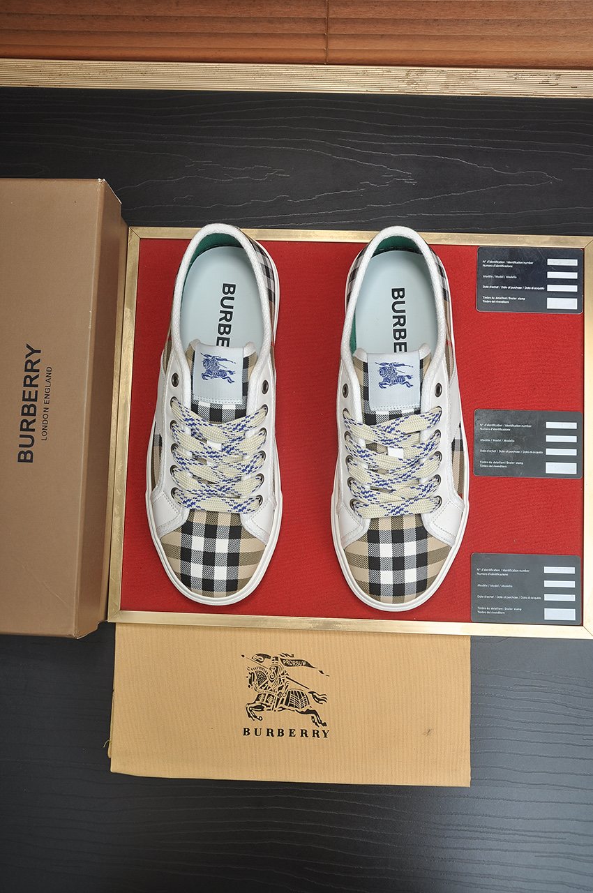 Burberry Check Low-Top Sneakers — side