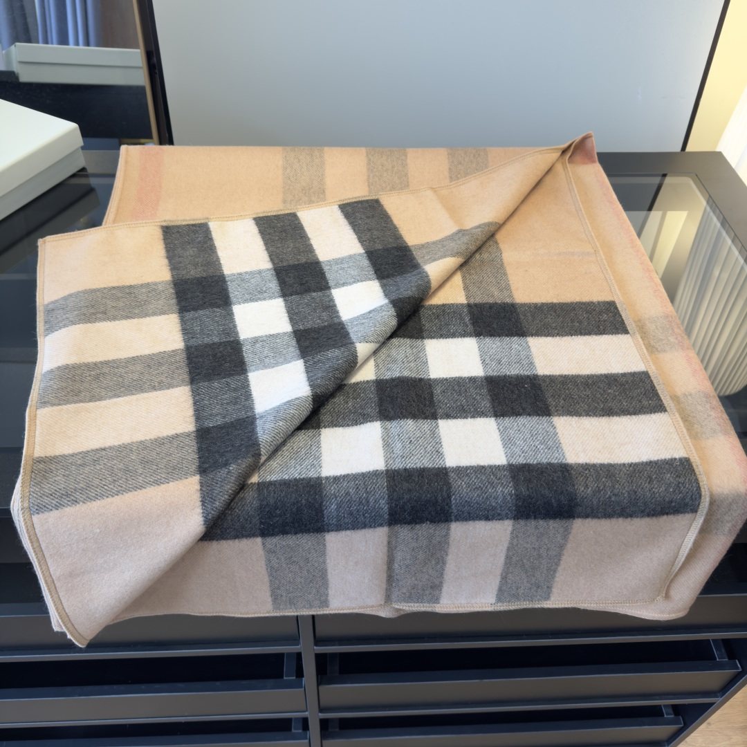 Burberry Reversible Plaid Cape Wrap — side