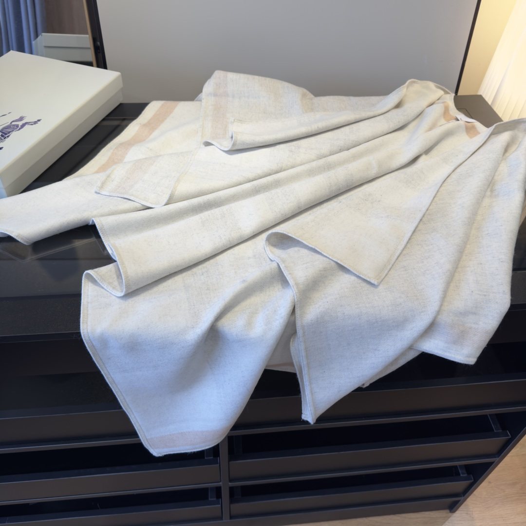 Burberry Reversible Plaid Cape Wrap — front