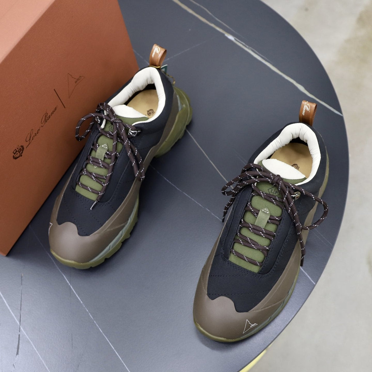 Loro Piana Week End Walk Panel Sneakers — front