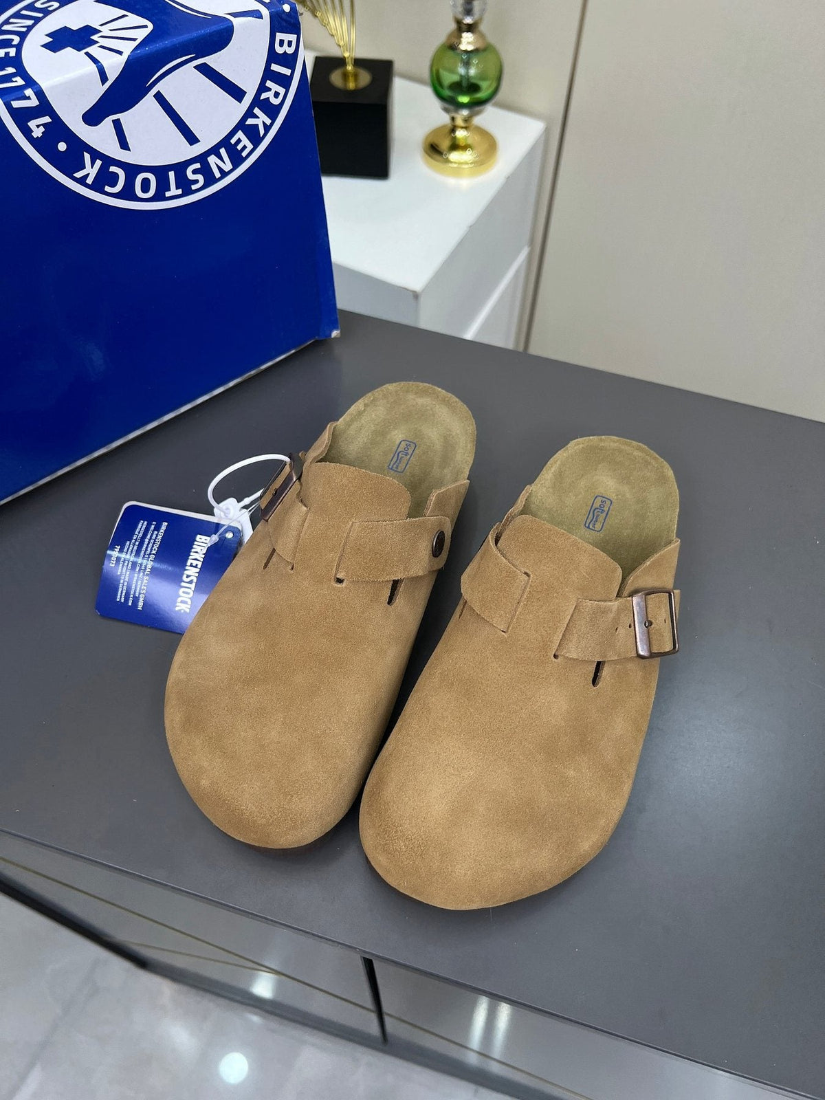 Birkenstock Closed-Toe Buckle Clogs — front