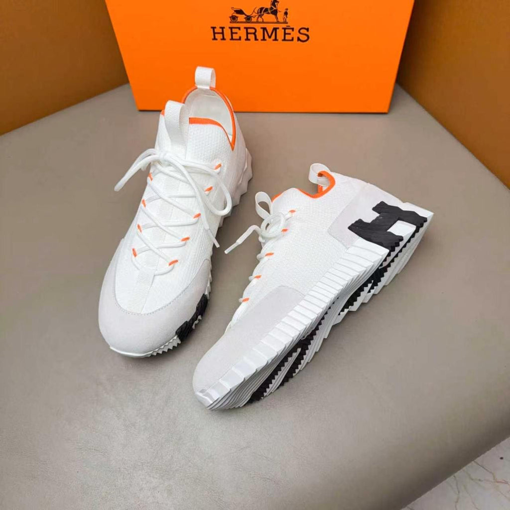 Hermès Layered Knit Sneakers — front