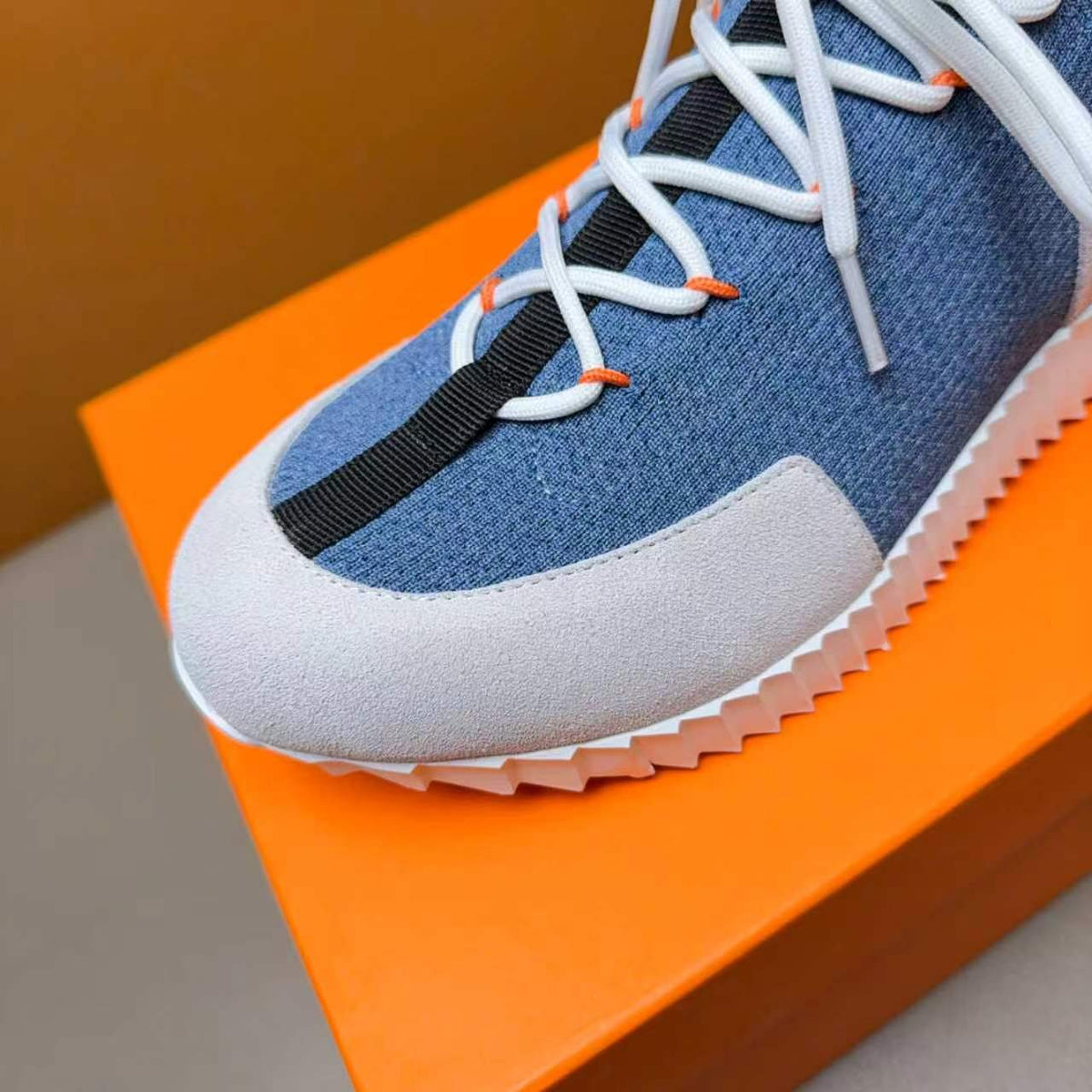 Hermès Layered Knit Sneakers — detail