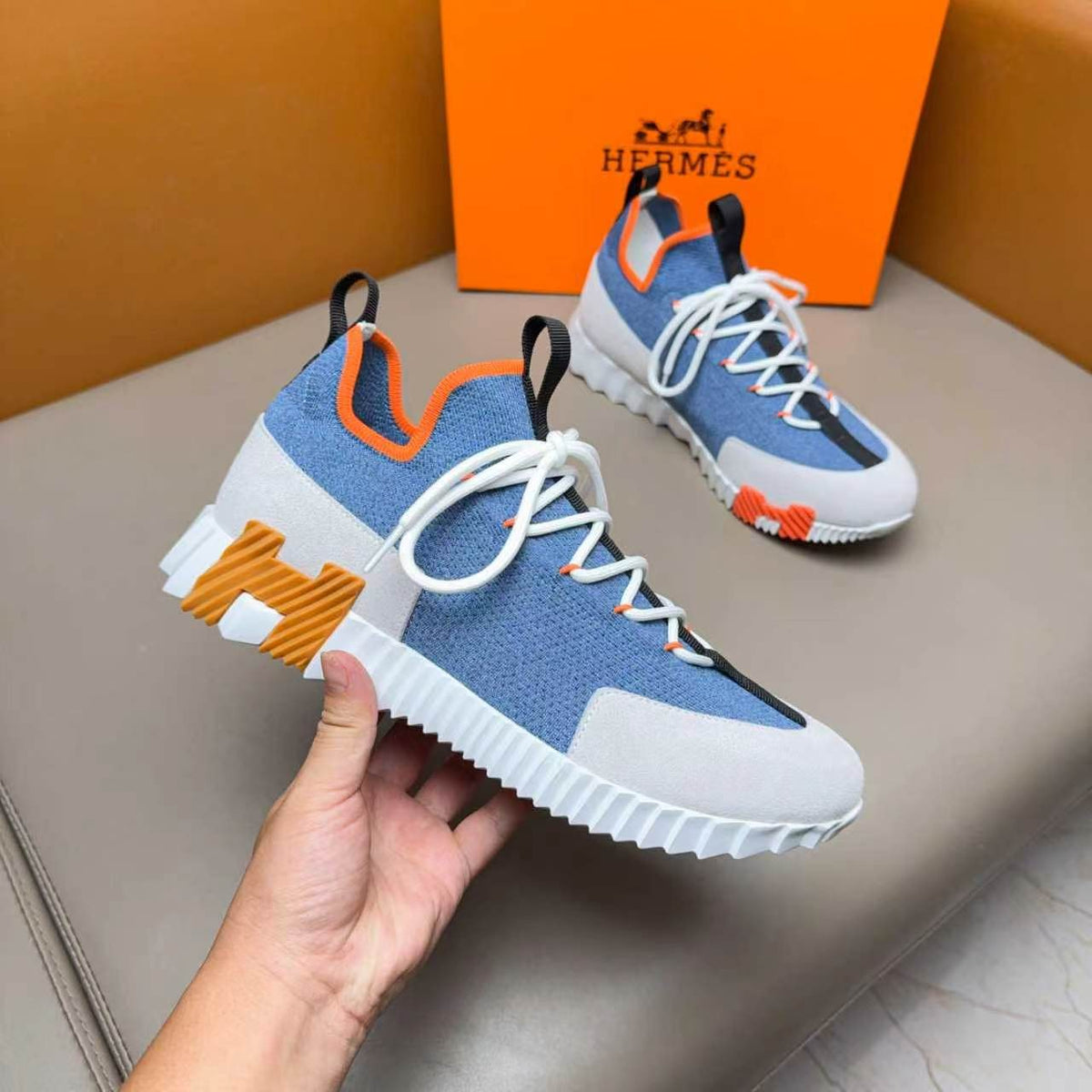 Hermès Layered Knit Sneakers — model