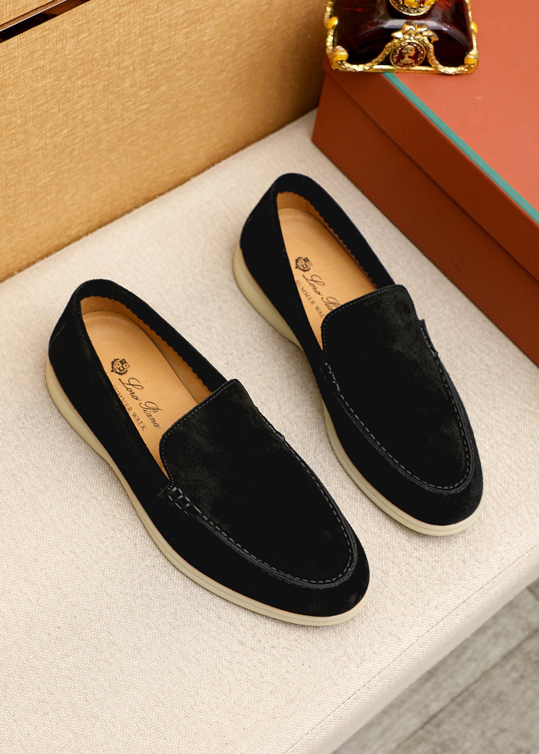Loro Piana Suede Slip-On Loafers — hero