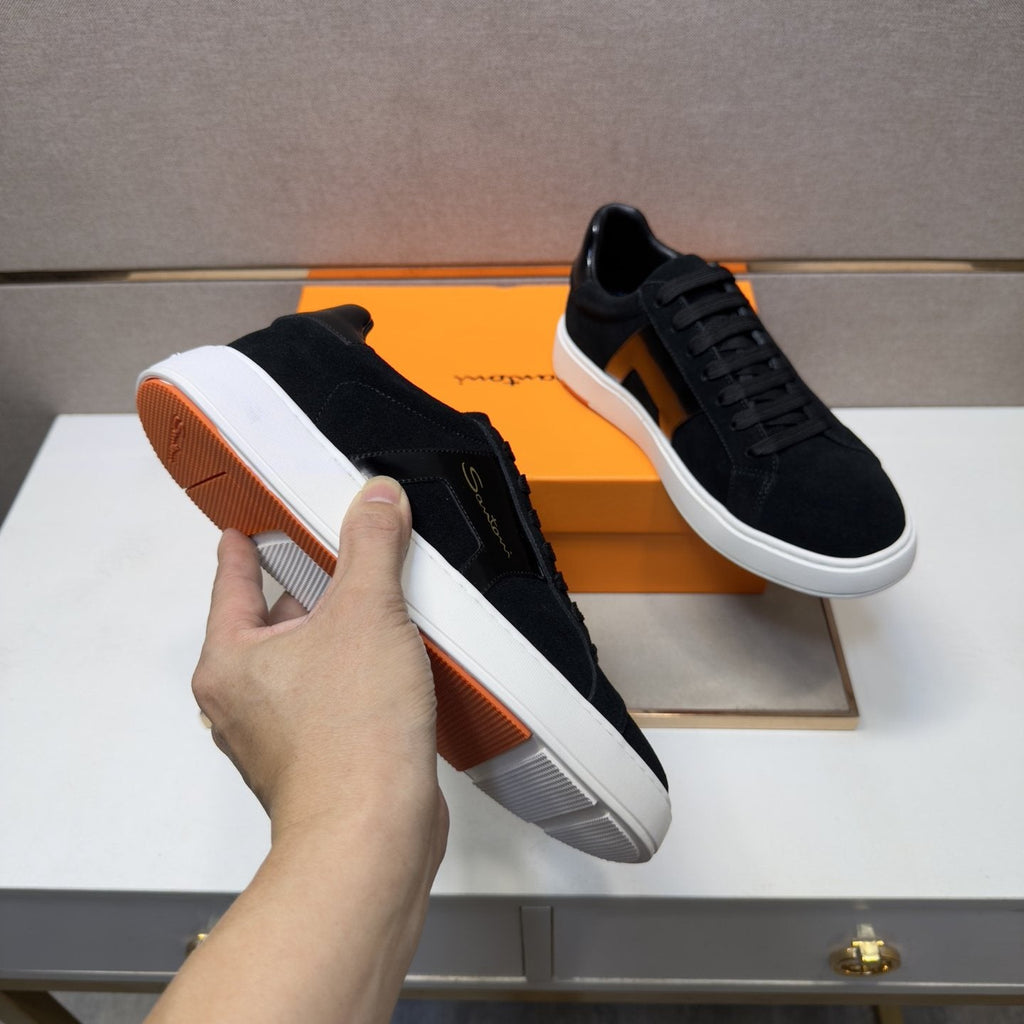 Santoni Paneled Low-Top Sneakers — model