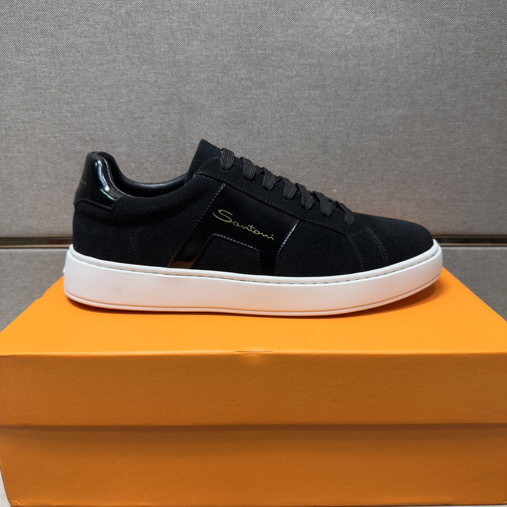 Santoni Paneled Low-Top Sneakers — side