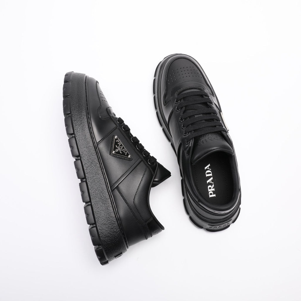 PRADA Triangle Plaque Low-Top Sneakers — side