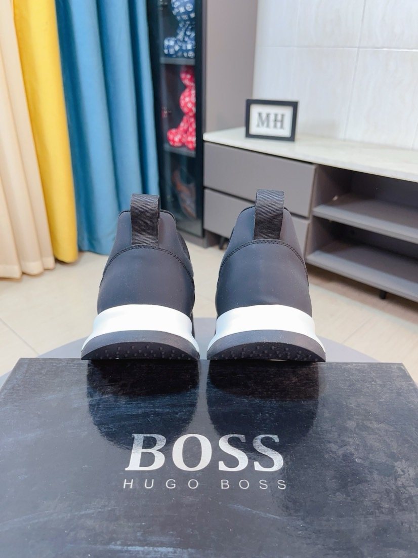 BOSS Ribbed Slip-On Sneakers — front