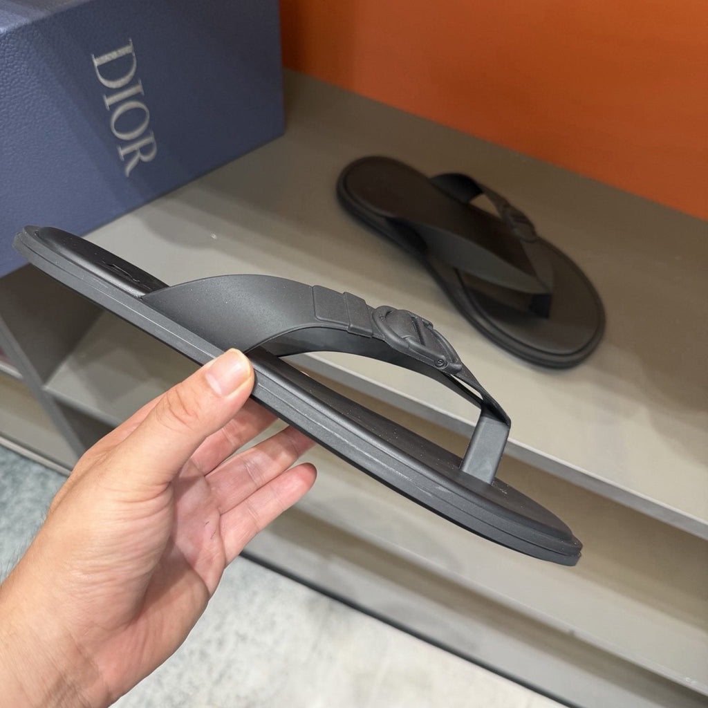 Dior Thong Sandals with Circular Strap Accent — model