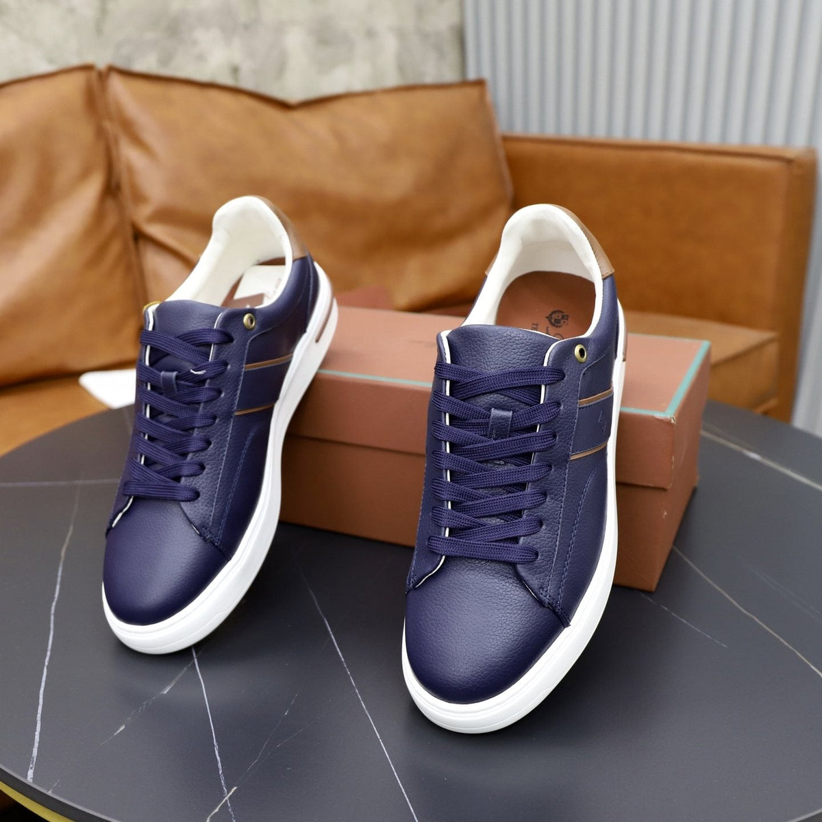 Loro Piana Week End Walk Lace-Up Sneakers — front