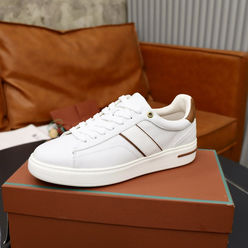 Loro Piana Week End Walk Lace-Up Sneakers — side