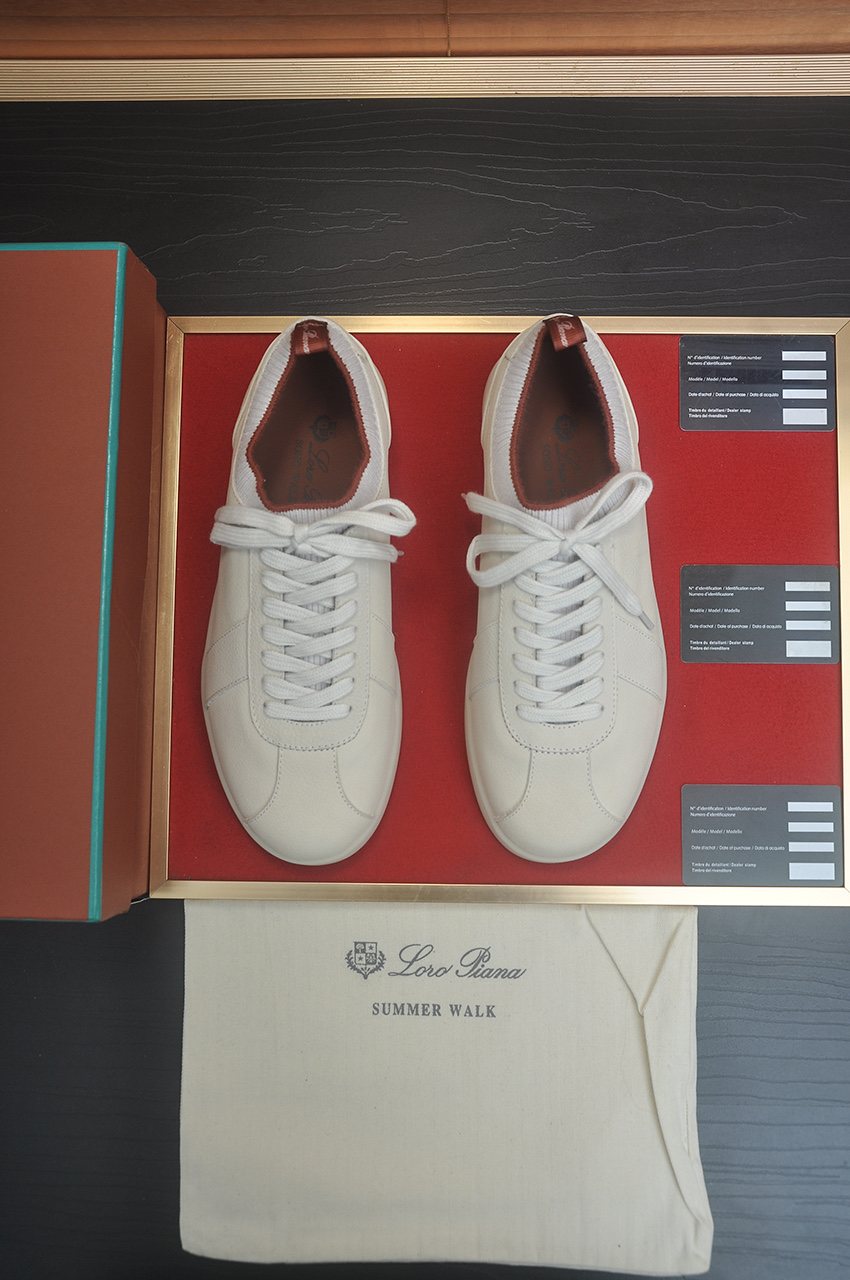 Loro Piana Low-Top Lace-Up Sneakers — front