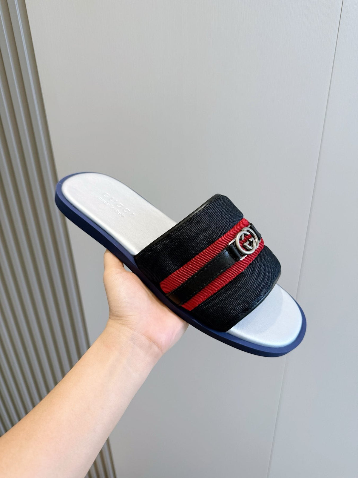 Gucci Interlocking G Slide Sandals — side