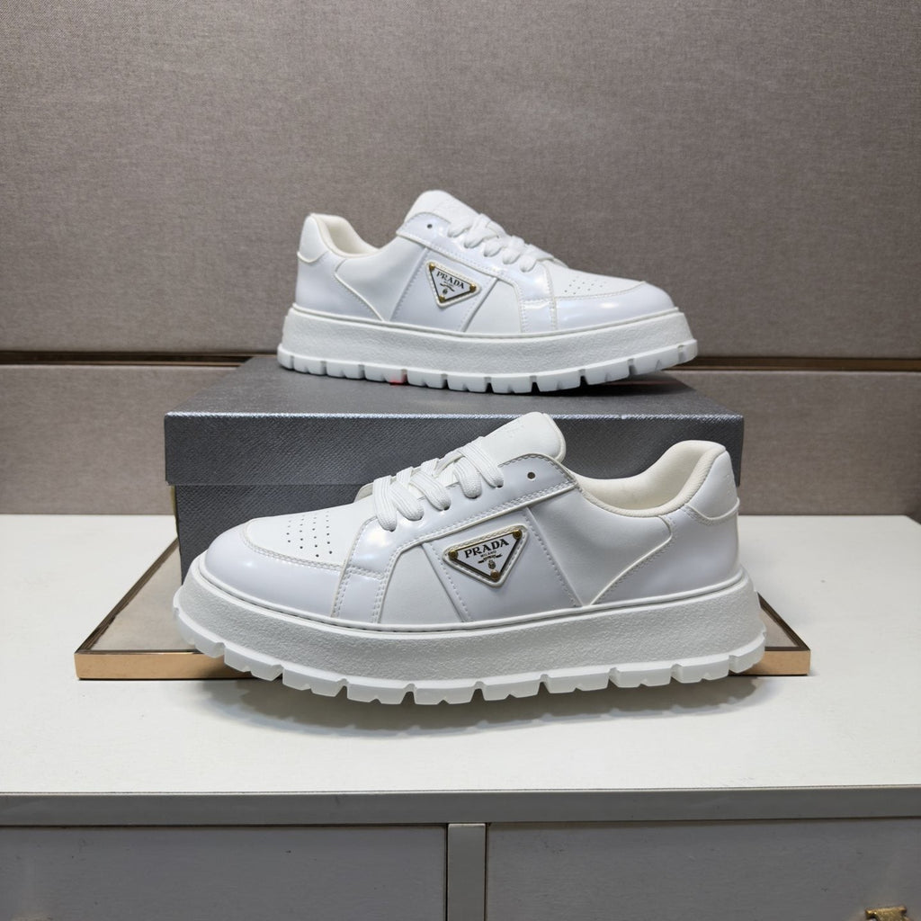 Prada Paneled Low-Top Sneakers — model