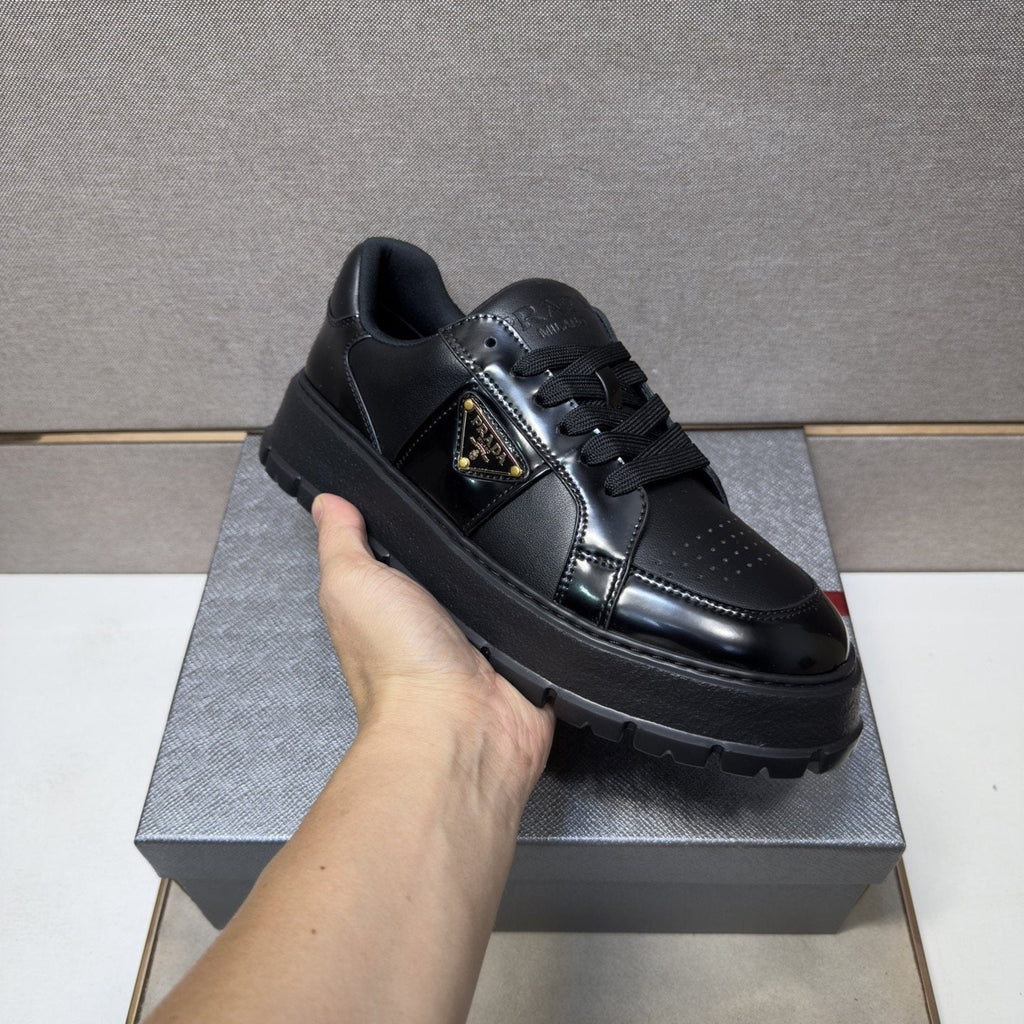 Prada Paneled Low-Top Sneakers — model