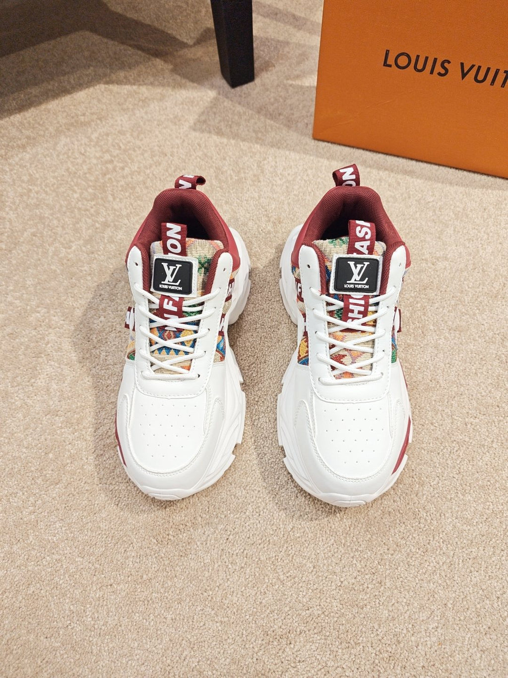 Louis Vuitton Paneled Chunky Sole Sneakers — front