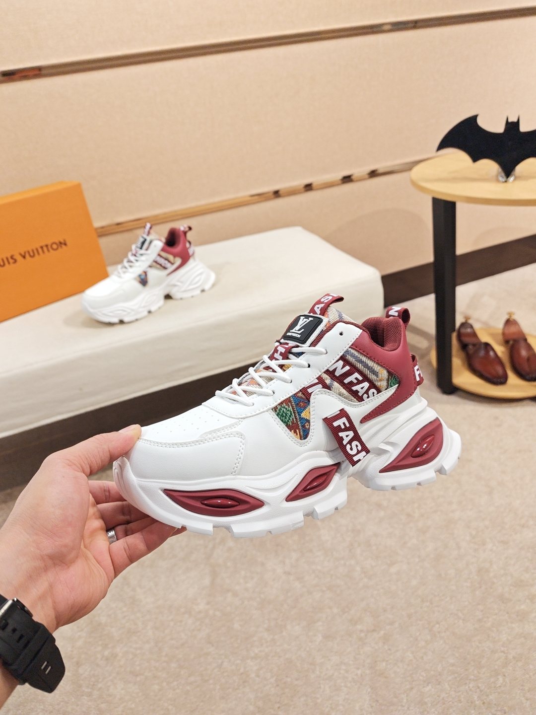 Louis Vuitton Paneled Chunky Sole Sneakers — model