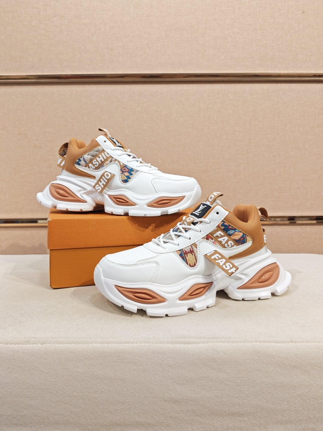 Louis Vuitton Paneled Chunky Sole Sneakers — side