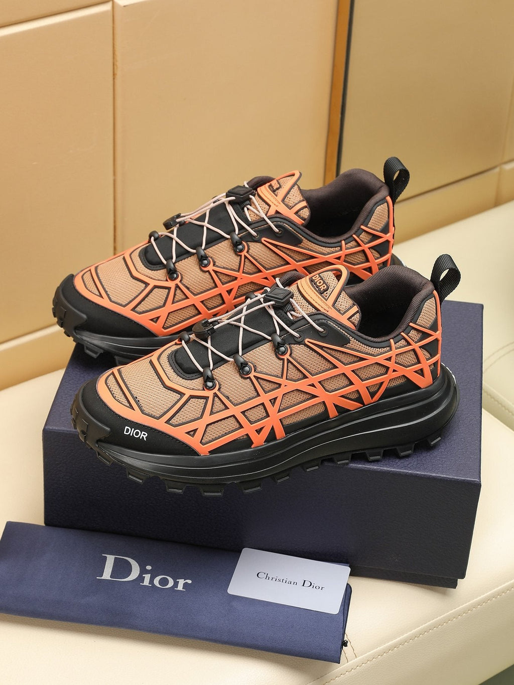 Dior B31 Runner White and Light Gray Sneakers — side