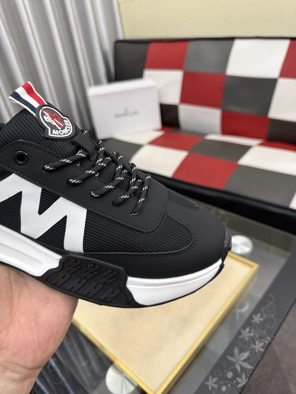 MONCLER Color-Block Low-Top Sneakers — detail