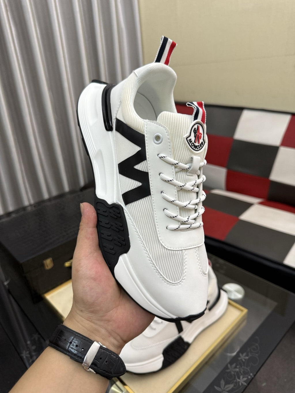 MONCLER Color-Block Low-Top Sneakers — model