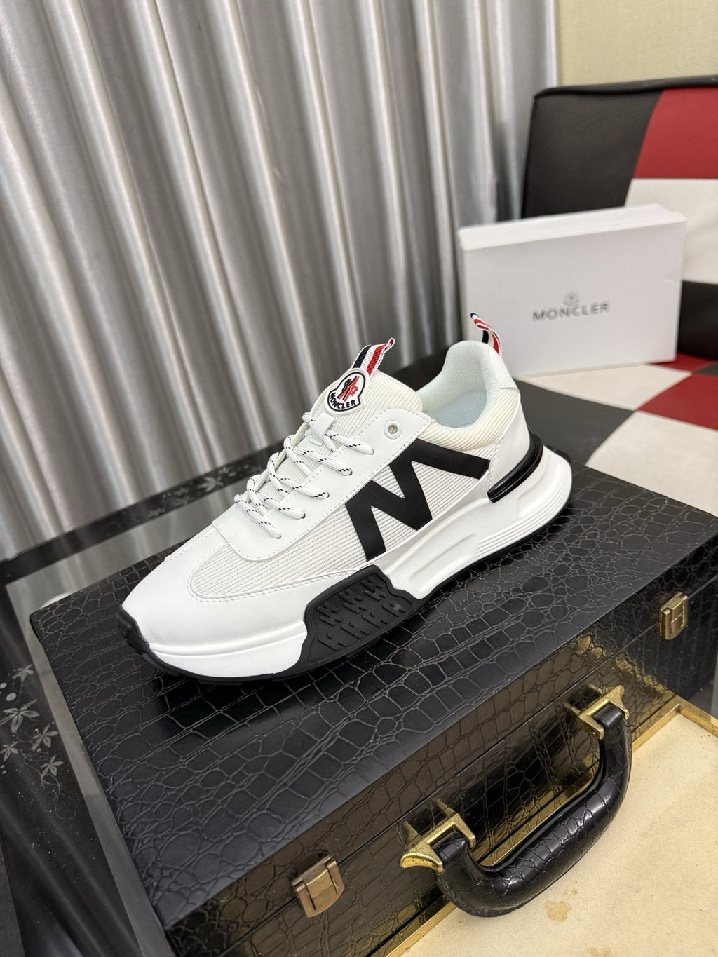MONCLER Color-Block Low-Top Sneakers — front