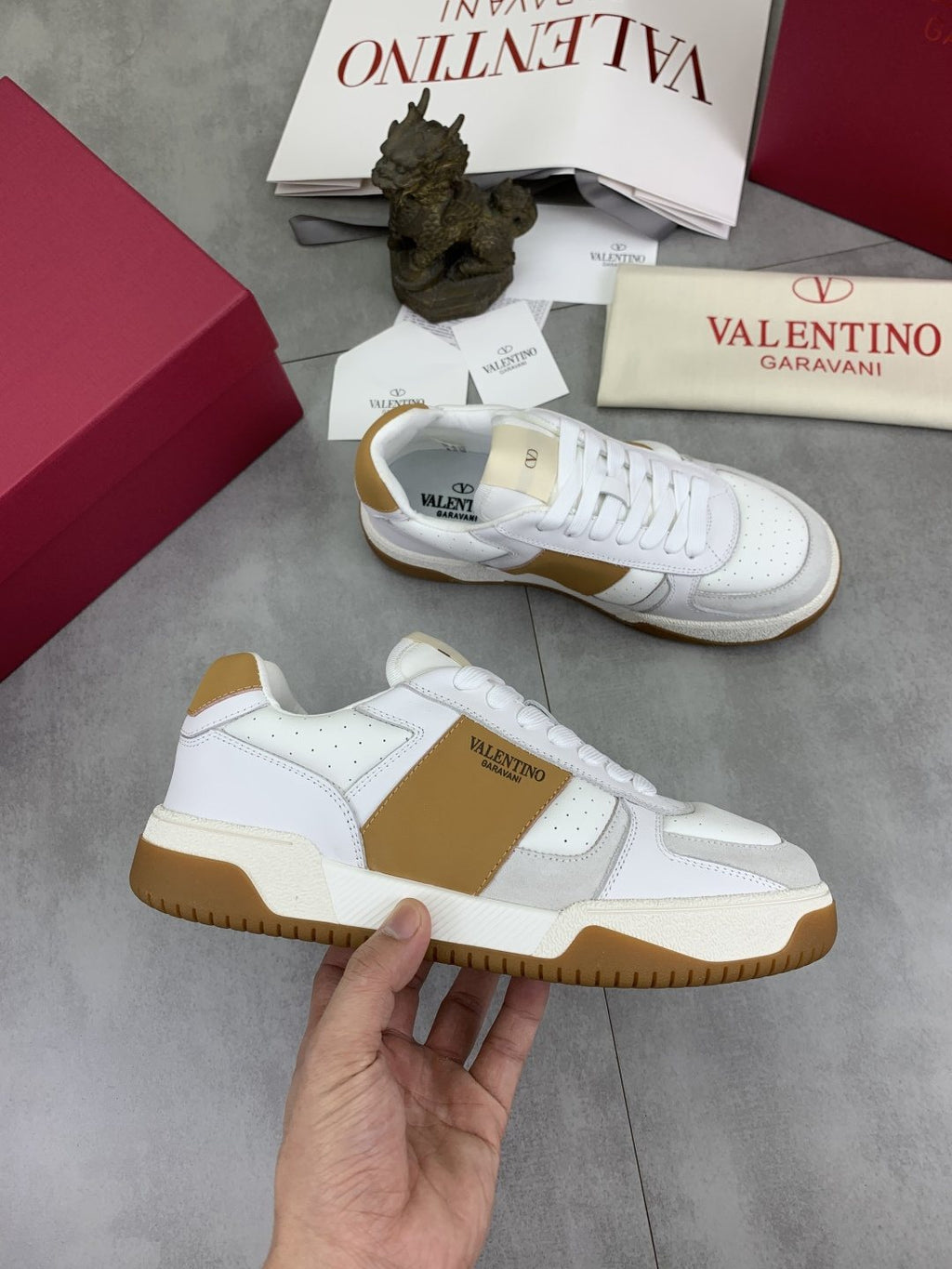 Valentino Color-Block Low-Top Sneakers — side