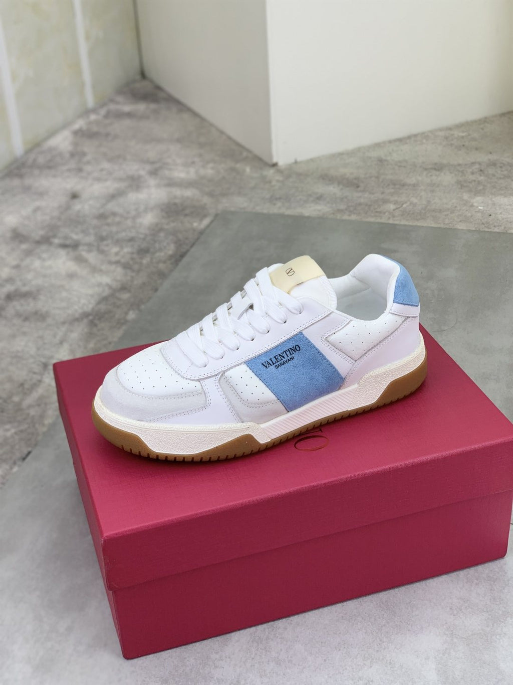 Valentino Color-Block Low-Top Sneakers — side