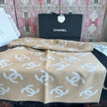 Chanel Reversible Logo Scarf Shawl — front