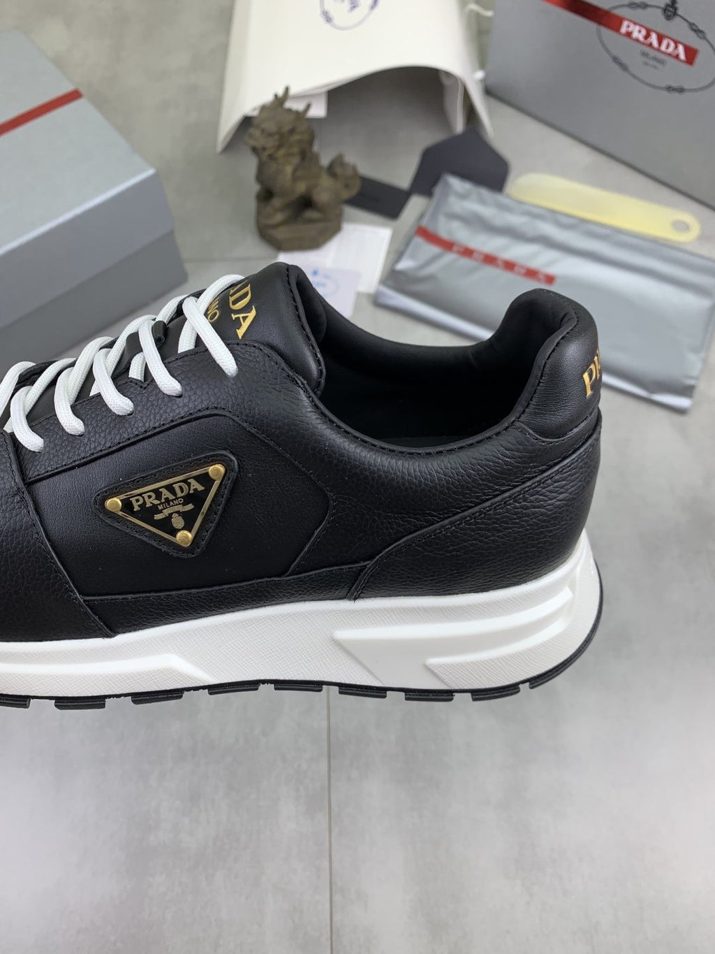 Prada Black Low-Top Sneakers — detail
