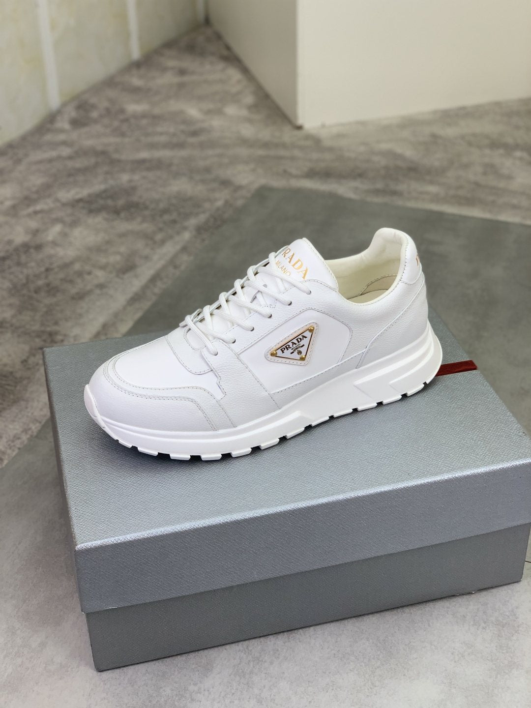 Prada Black Low-Top Sneakers — side