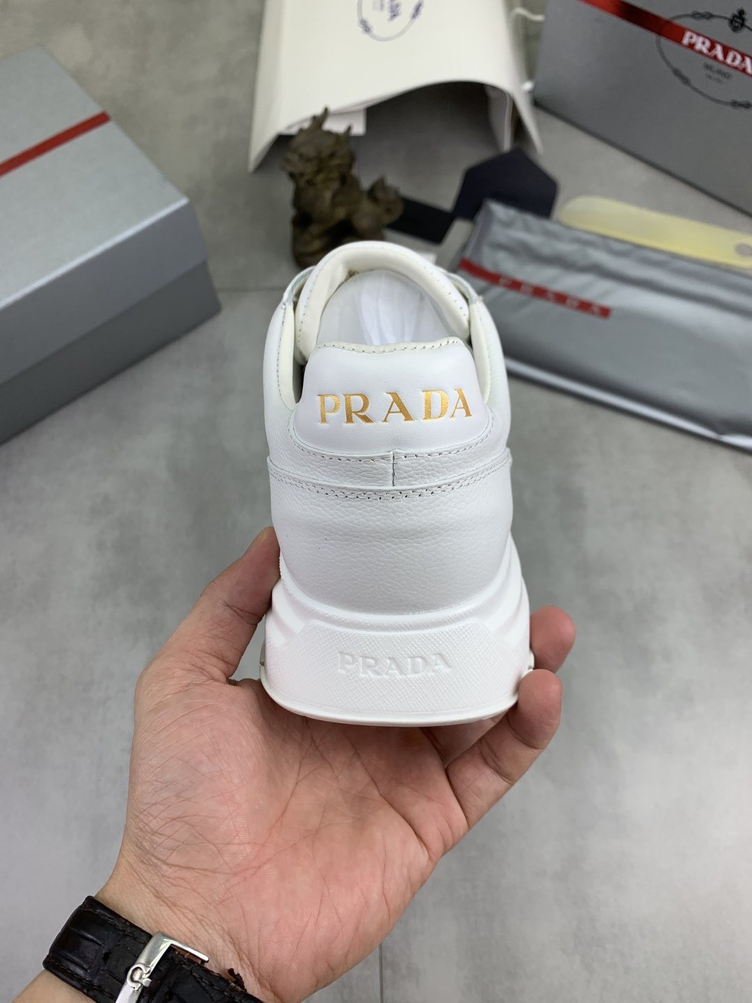 Prada Black Low-Top Sneakers — detail