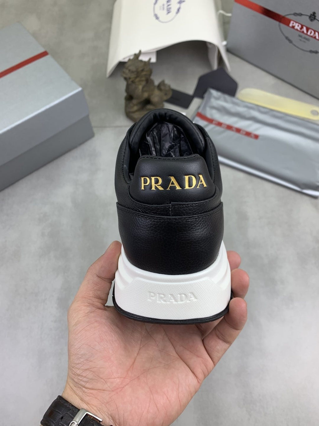 Prada Black Low-Top Sneakers — detail