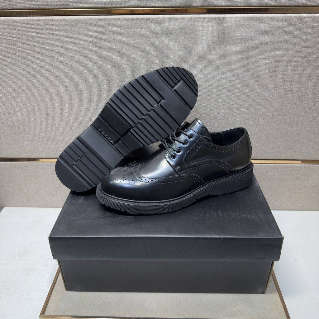 Prada Wingtip Lace-Up Shoes — side
