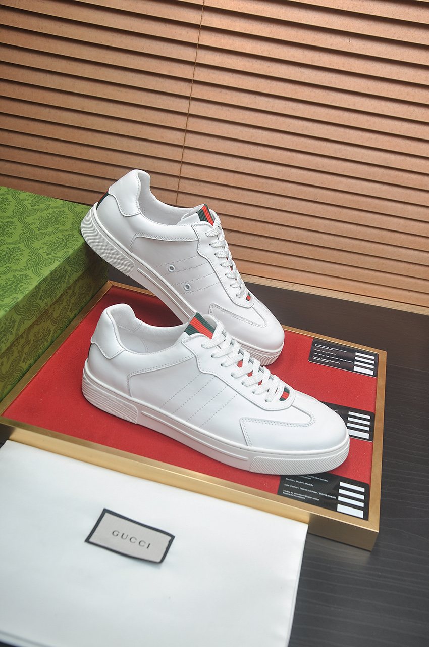 Gucci Web Stripe Low-Top Sneakers — side