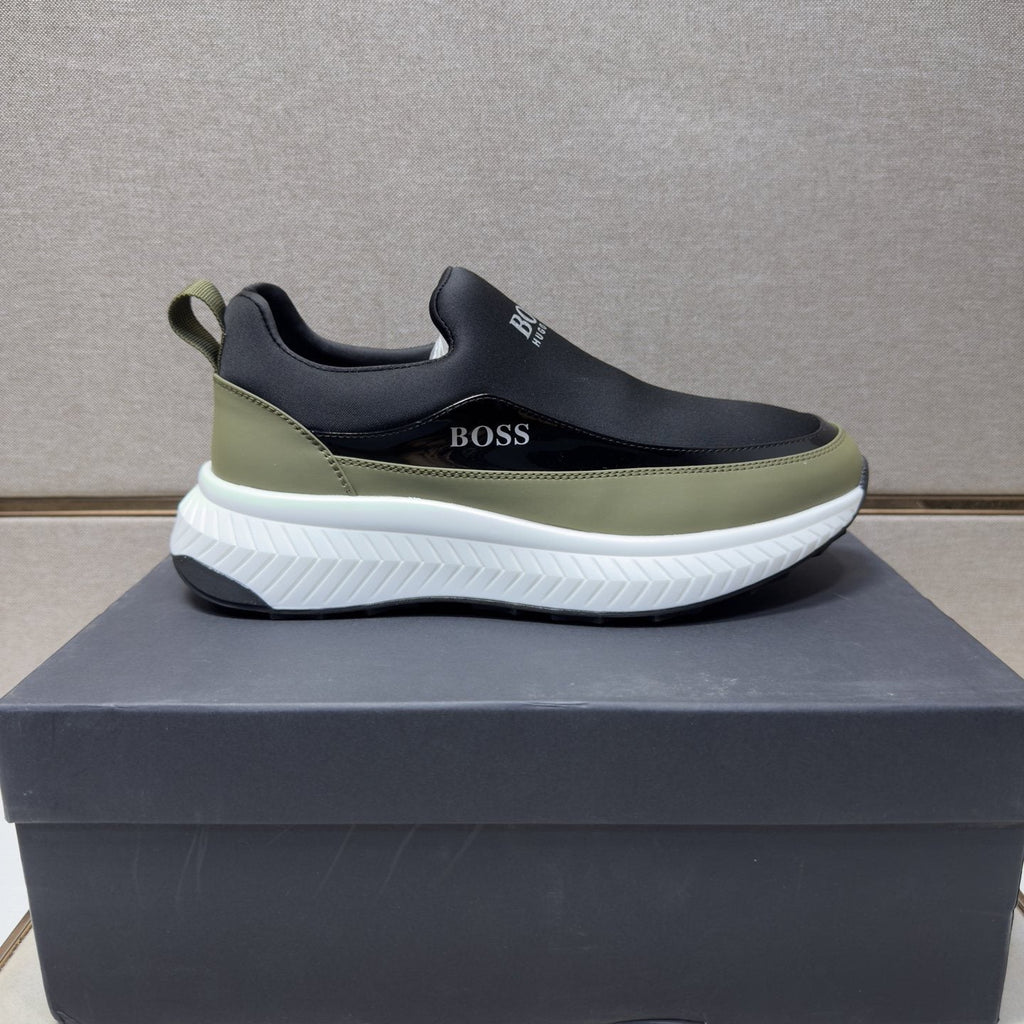 BOSS Men's Contrast-Trim Slip-On Sneakers — front