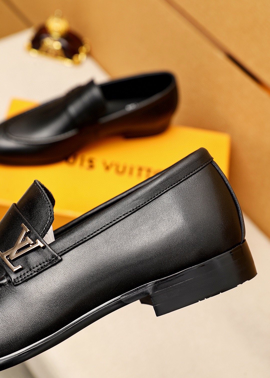 Louis Vuitton Leather Hardware Loafers — side