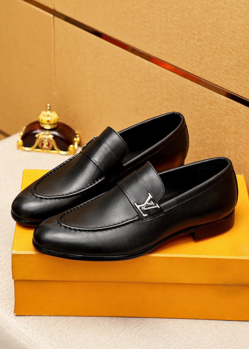 Louis Vuitton Leather Hardware Loafers — front