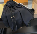 Louis Vuitton Dark Navy Beaded-Edge Scarf — hero