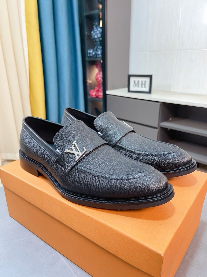Louis Vuitton Textured Hardware Loafers — hero