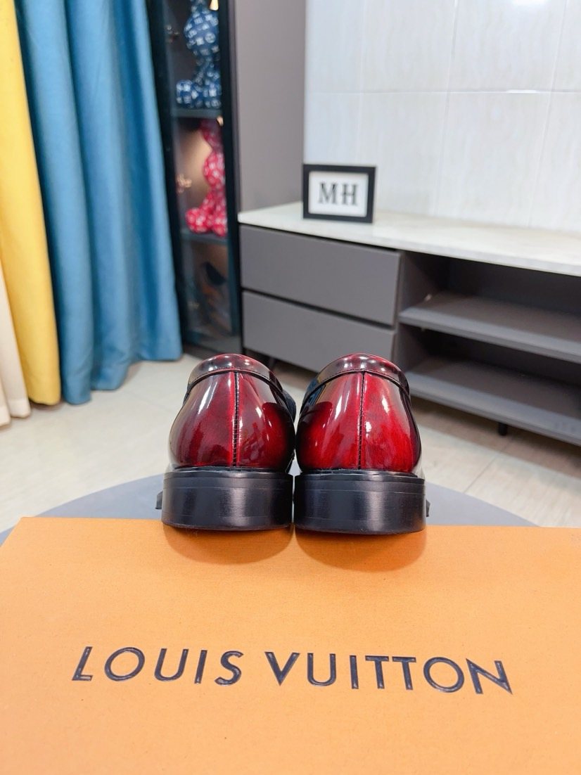 Louis Vuitton Textured Hardware Loafers — back