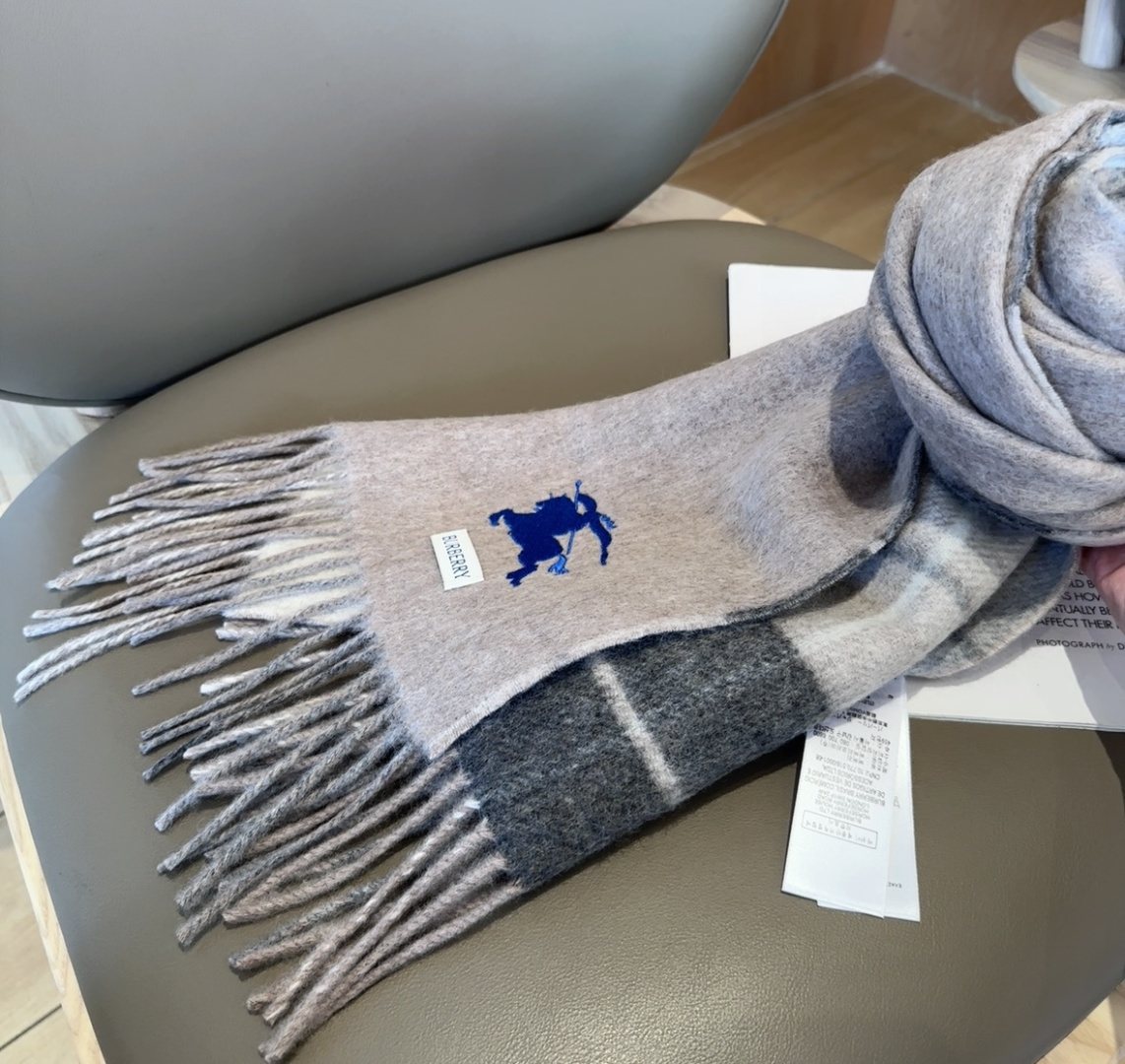 Burberry Two-Sided Fringed Scarf — front