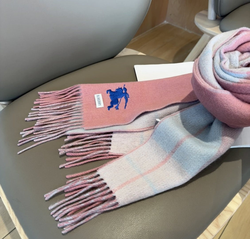 Burberry Two-Sided Fringed Scarf — front