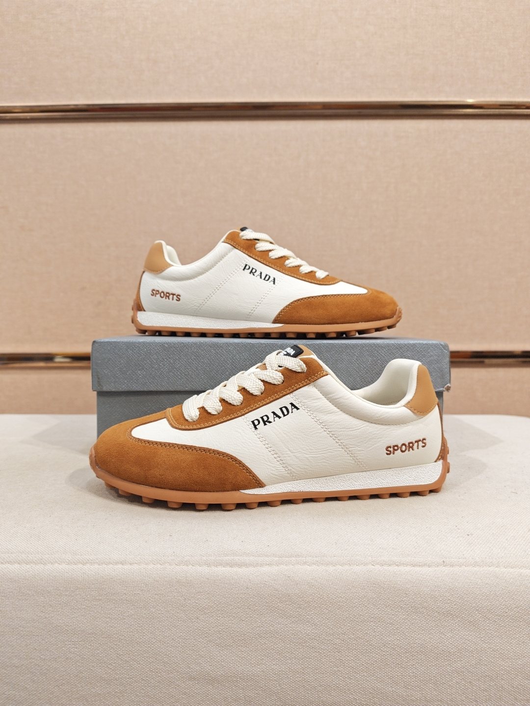Prada Paneled Low-Top Sneakers — side