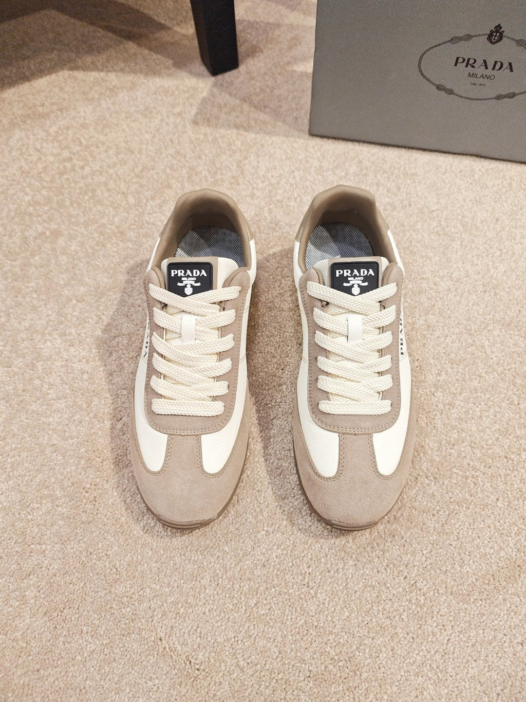 Prada Paneled Low-Top Sneakers — front