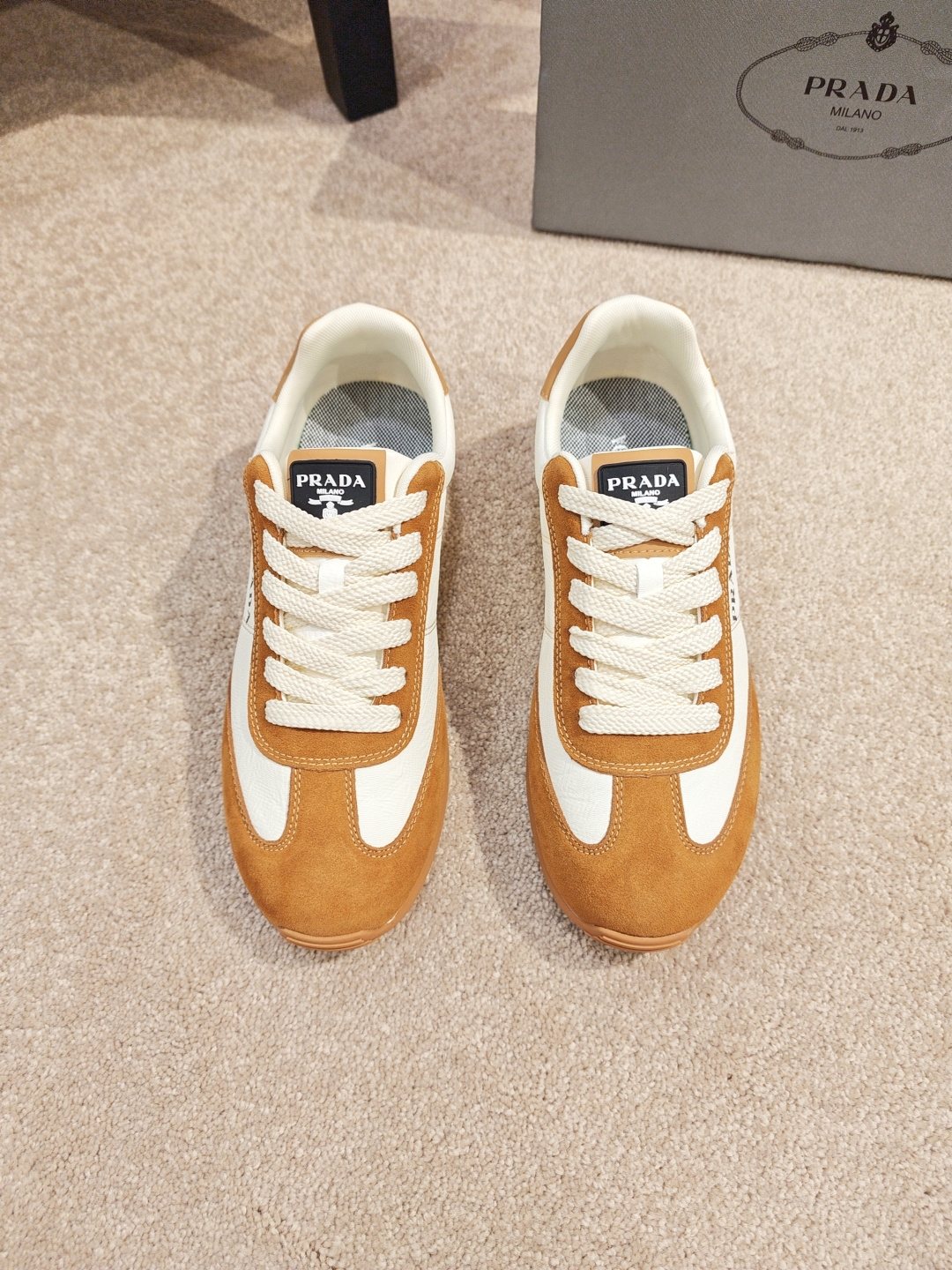 Prada Paneled Low-Top Sneakers — front