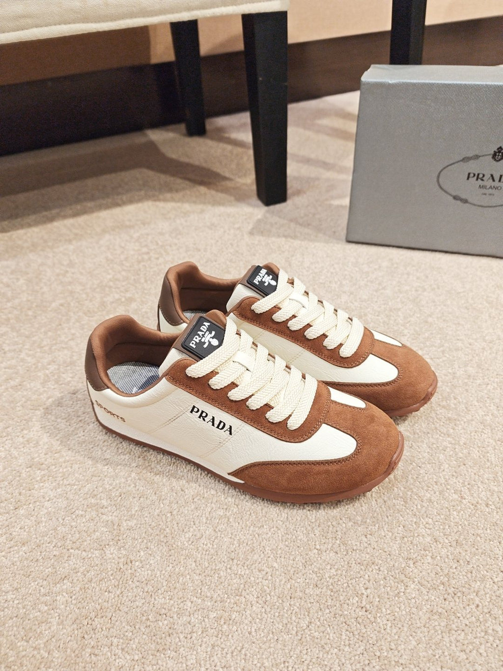 Prada Paneled Low-Top Sneakers — hero