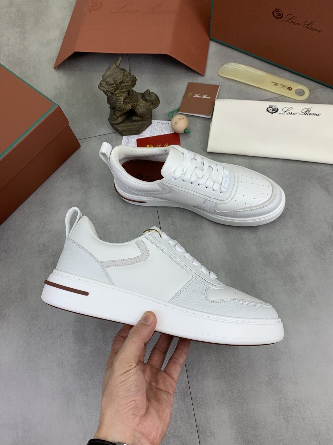 Loro Piana Paneled Low-Top Sneakers — model