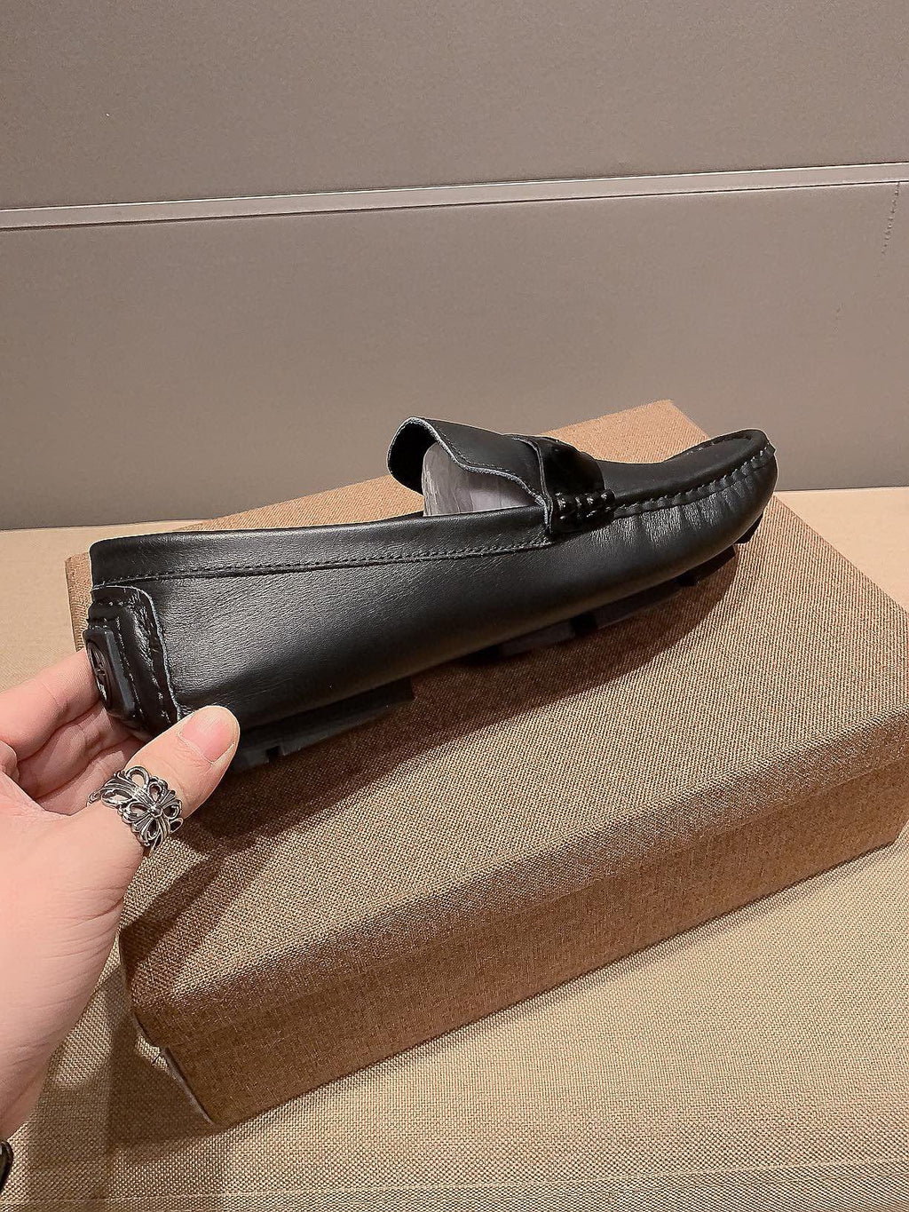 Gucci Black Hardware Loafers — side